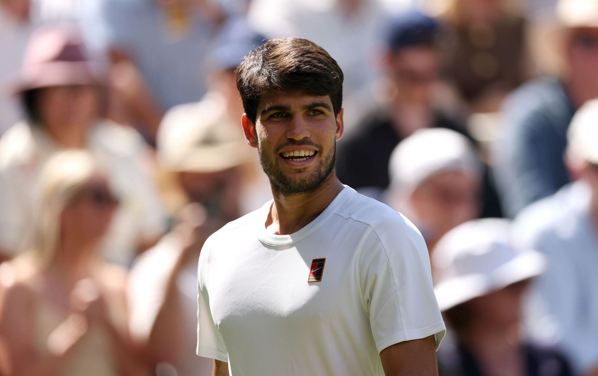 Carlos Alcaraz at Wimbledon 2025. (Photo: Getty)